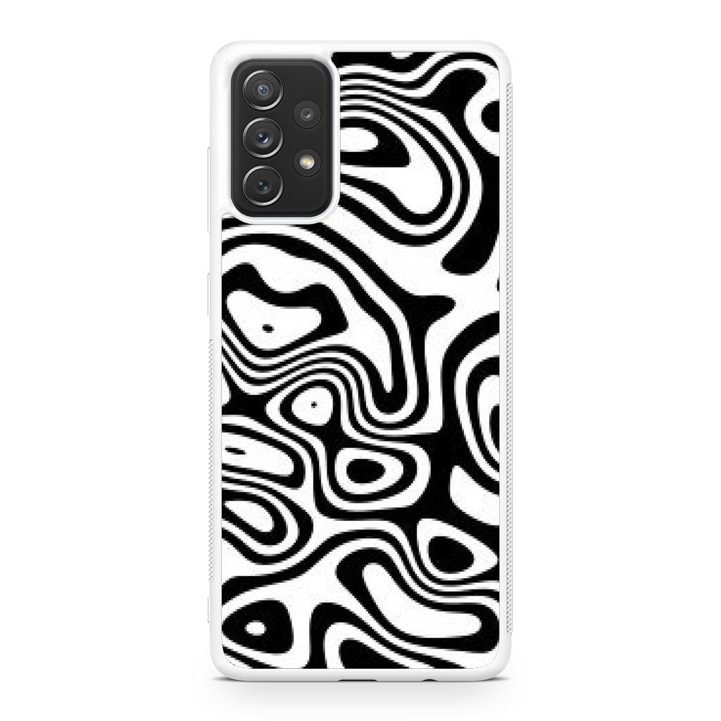 Abstract Black and White Background Galaxy A23 5G Case