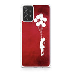 Banksy Girl With Balloons Red Galaxy A23 5G Case