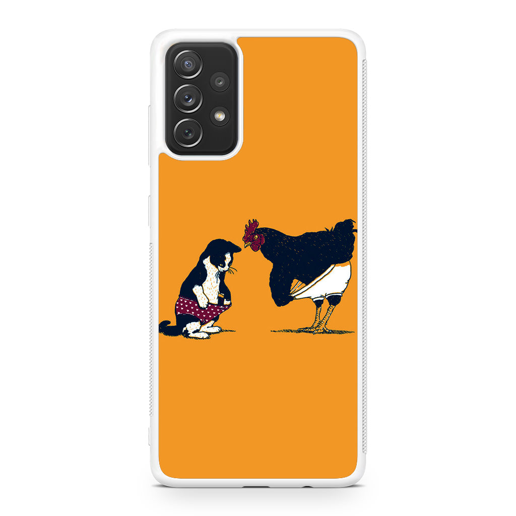 Cat Chicken Yellow Underwear Cute Galaxy A23 5G Case