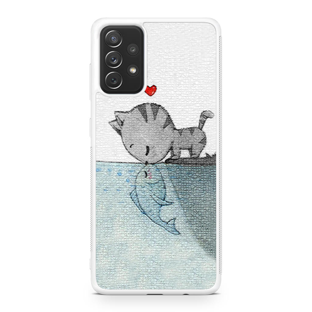 Cat Fish Kisses Galaxy A23 5G Case