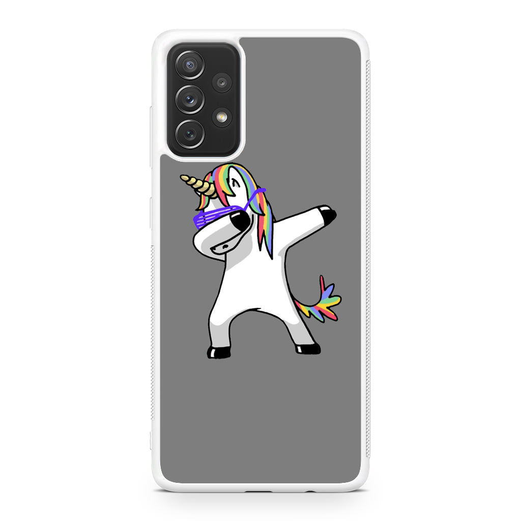 Unicorn Dabbing Grey Galaxy A23 5G Case