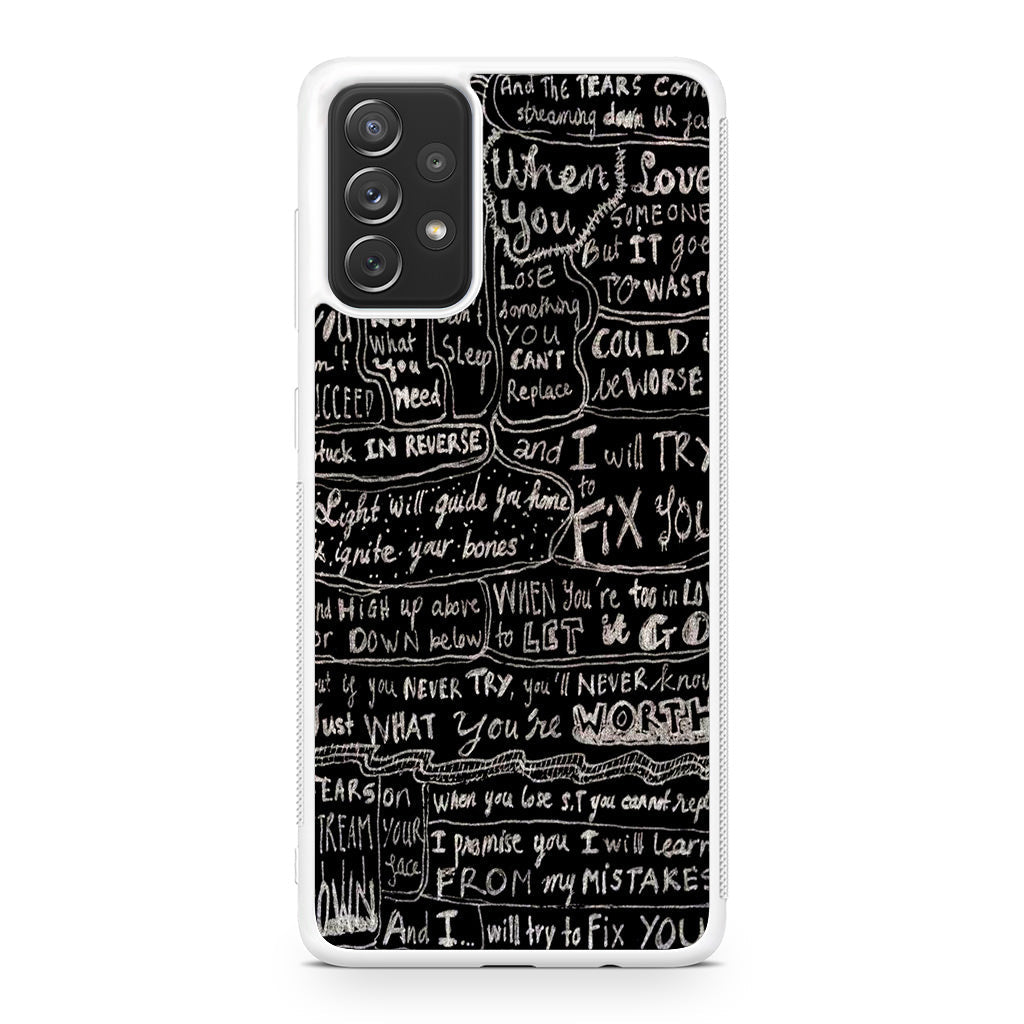 Fix You Lyrics Galaxy A23 5G Case