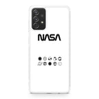 NASA Minimalist White Galaxy A23 5G Case