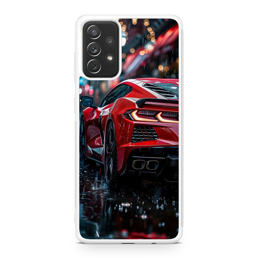 Red Sport Car in the Rain Galaxy A23 5G Case