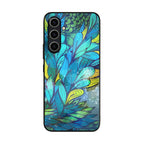 Colorful Art in Blue Samsung Galaxy A35 5G Case