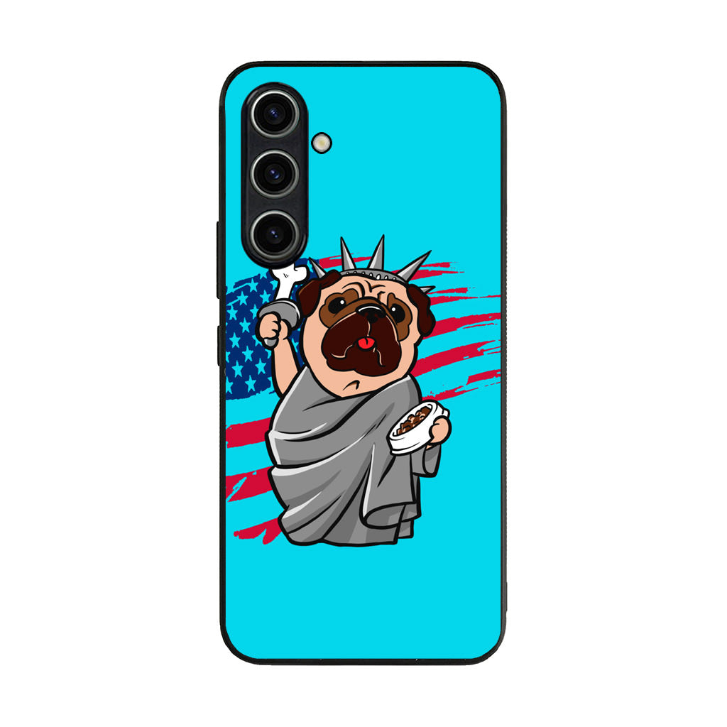 Independence Day Pug Samsung Galaxy S23 FE Case