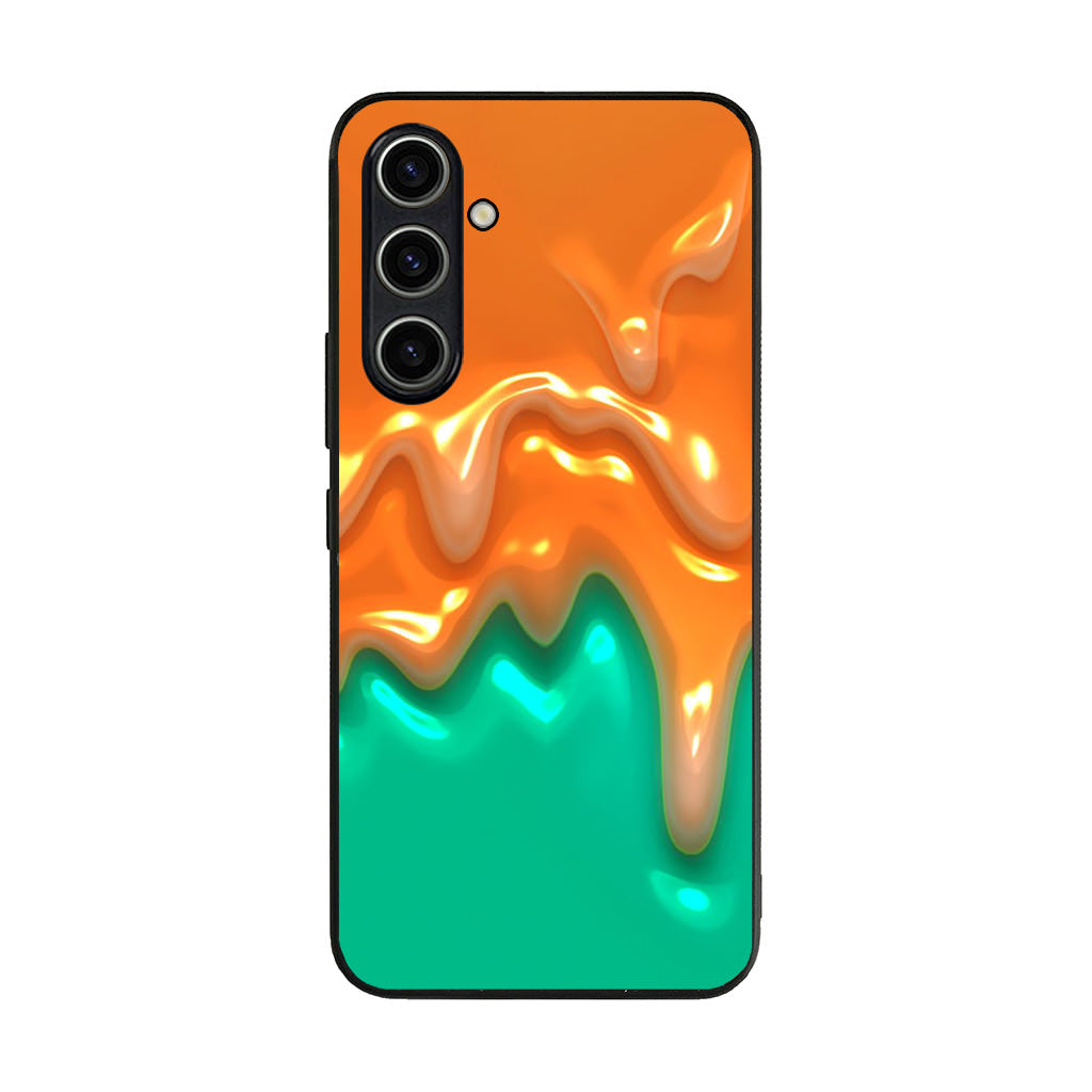 Orange Paint Dripping Samsung Galaxy S23 FE Case