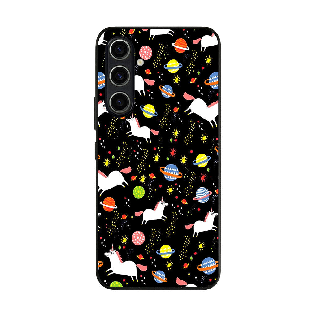 Space Unicorn Pattern Samsung Galaxy S23 FE Case