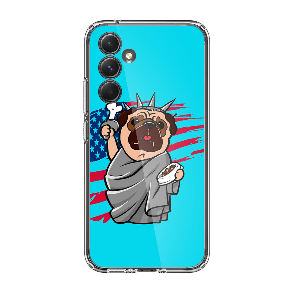 Independence Day Pug Samsung Galaxy A54 5G Case