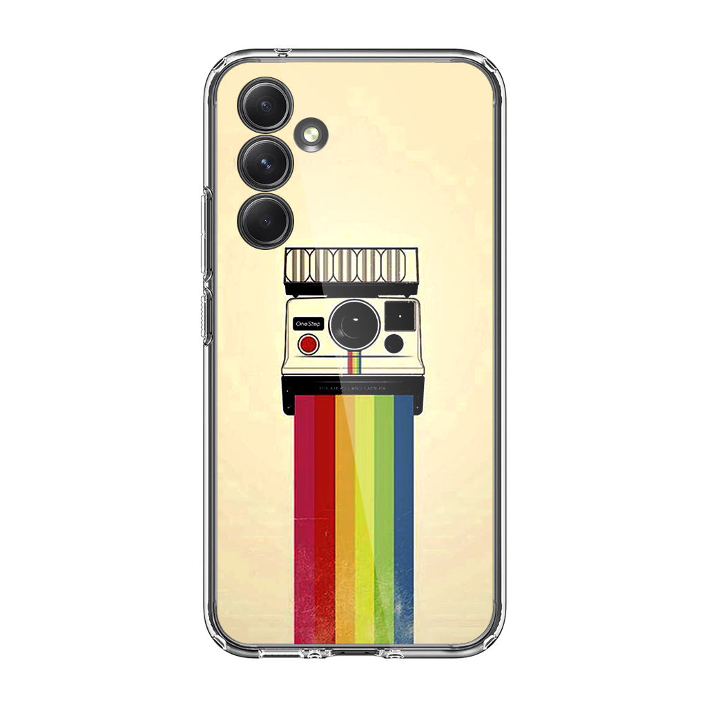 Polaroid Camera Colorful Rainbow Samsung Galaxy A35 5G Case