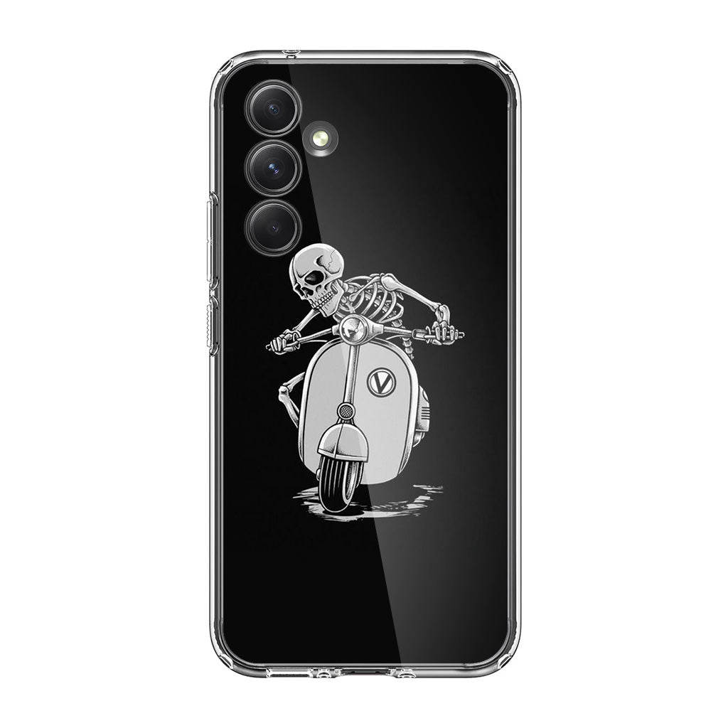 Skeleton Rides Scooter Samsung Galaxy S23 FE Case