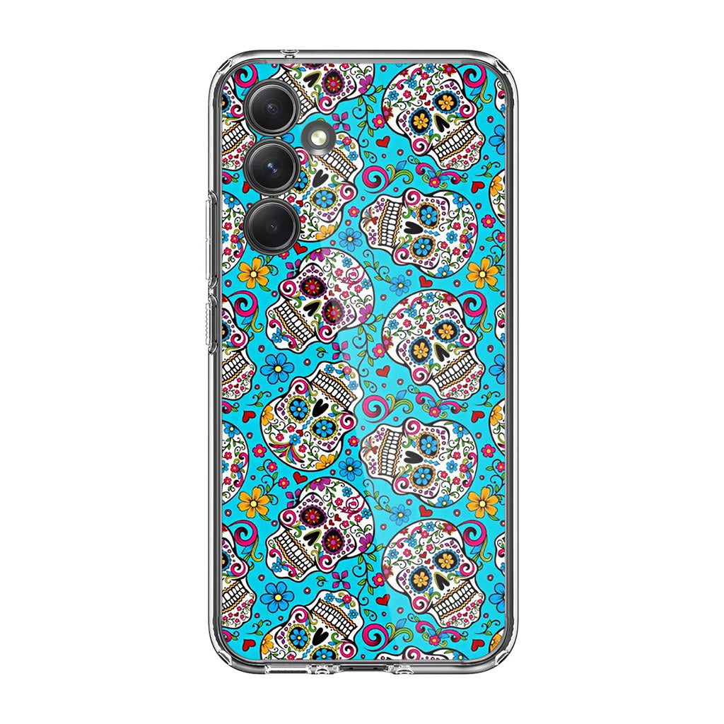 Skull Floral Sugar Samsung Galaxy S23 FE Case