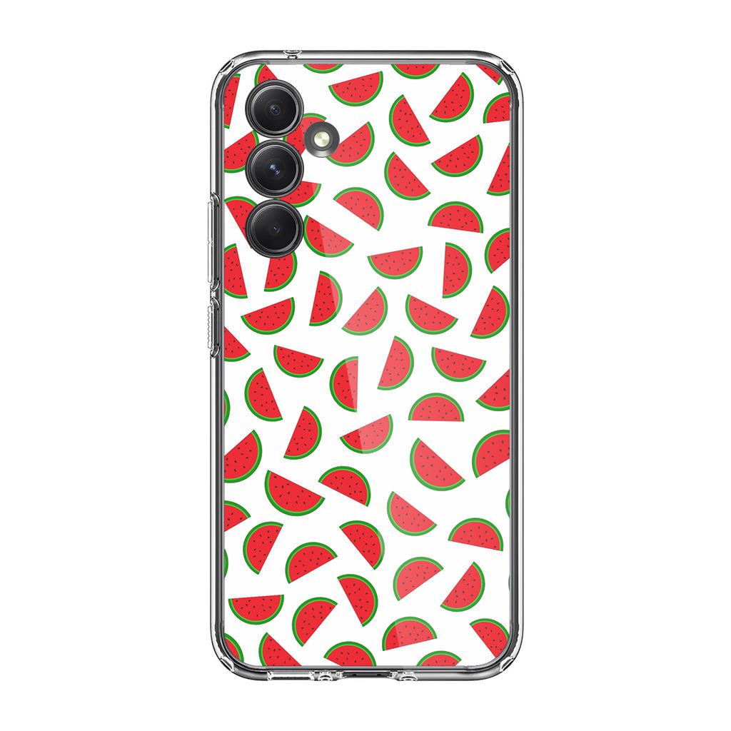 Watermelon Fruit Pattern White Samsung Galaxy S23 FE Case