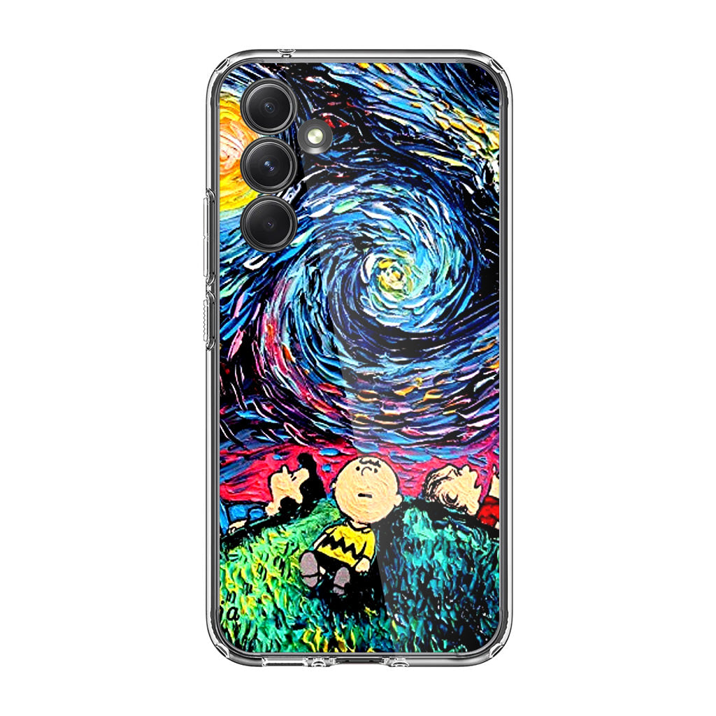 Peanuts At Starry Night Samsung Galaxy A25 5G / Galaxy A15 5G Case