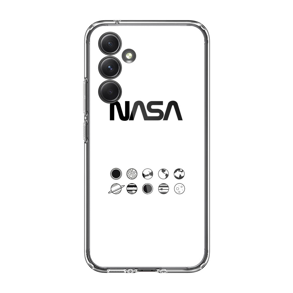 NASA Minimalist White Samsung Galaxy A25 5G / Galaxy A15 5G Case