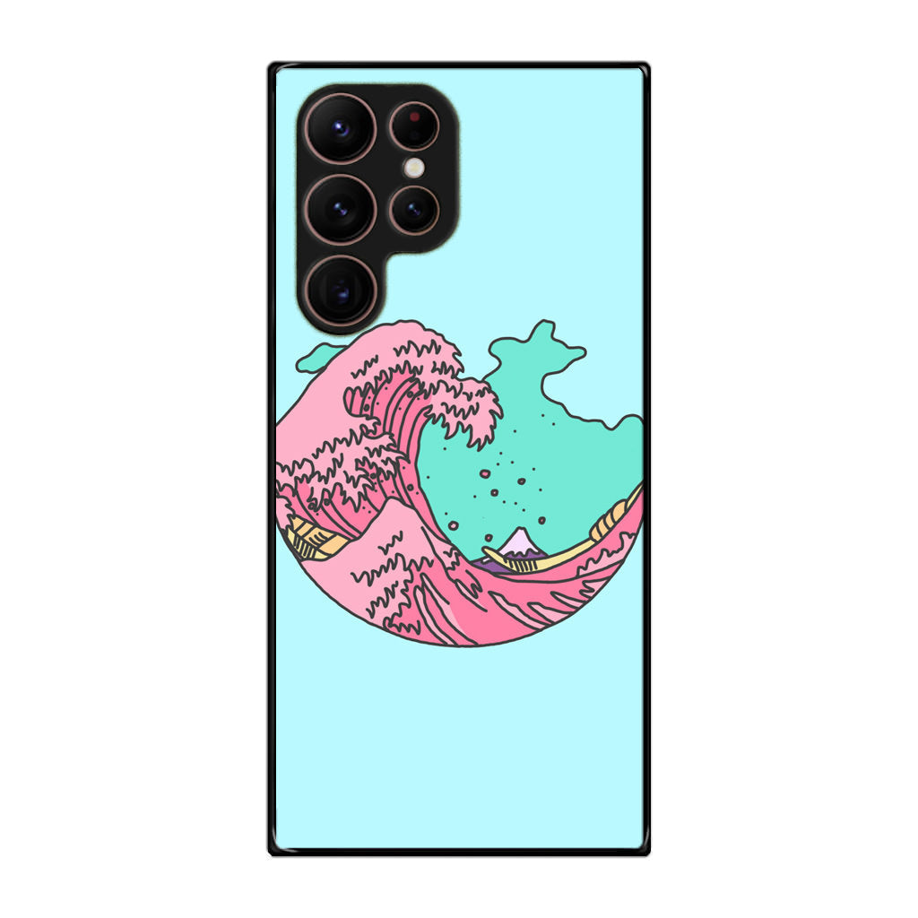 Japanese Pastel Wave Galaxy S22 Ultra 5G Case