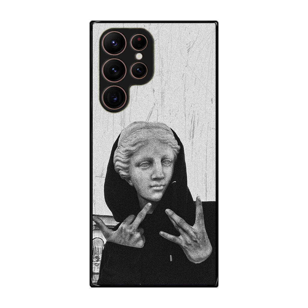 Greek Statue Wearing Hoodie Galaxy S22 Ultra 5G Case