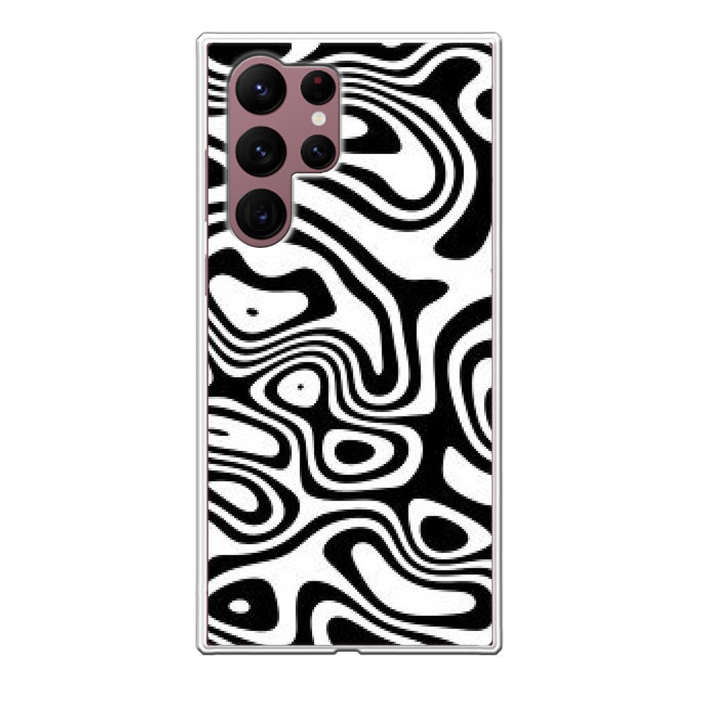Abstract Black and White Background Galaxy S22 Ultra 5G Case