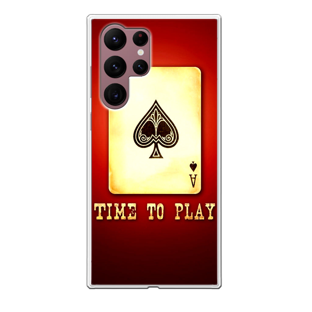 Game Card Time To Play Galaxy S22 Ultra 5G Case