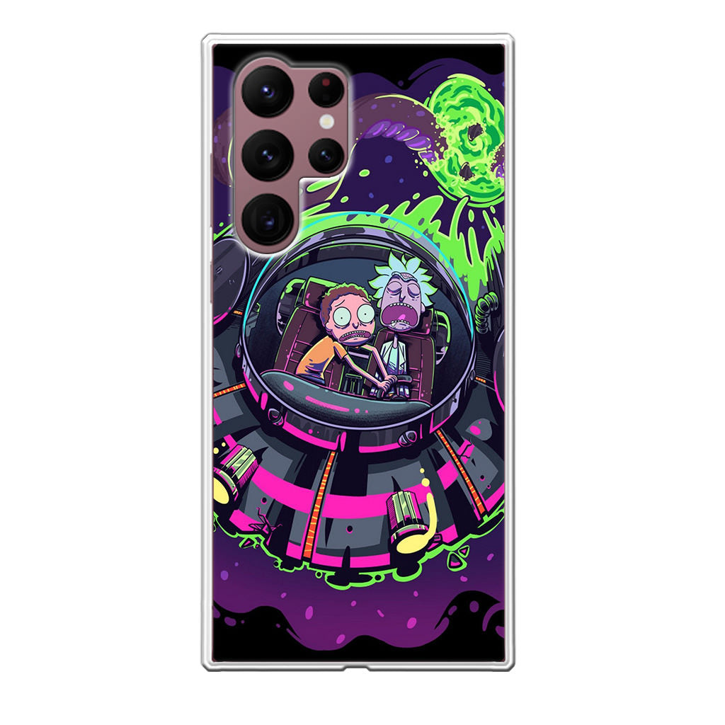 Rick And Morty Spaceship Galaxy S22 Ultra 5G Case