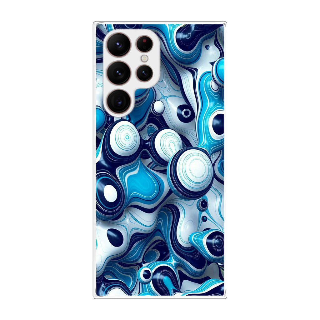 Abstract Art All Blue Galaxy S22 Ultra 5G Case