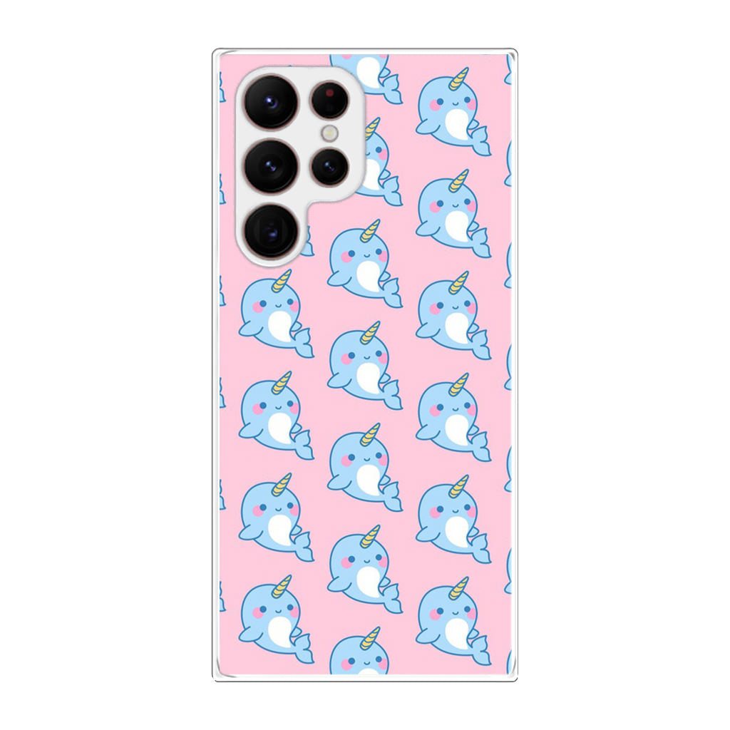 Horned Whales Pattern Galaxy S22 Ultra 5G Case