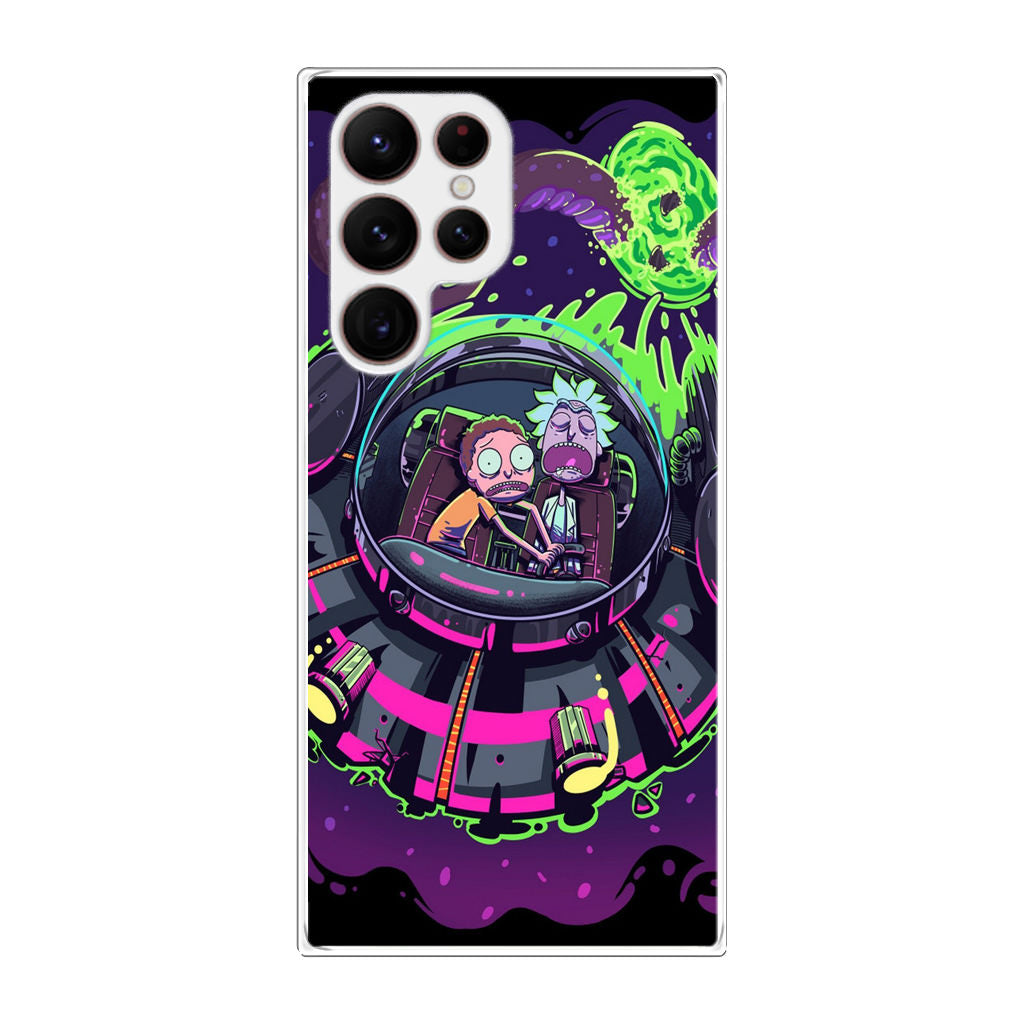 Rick And Morty Spaceship Galaxy S22 Ultra 5G Case