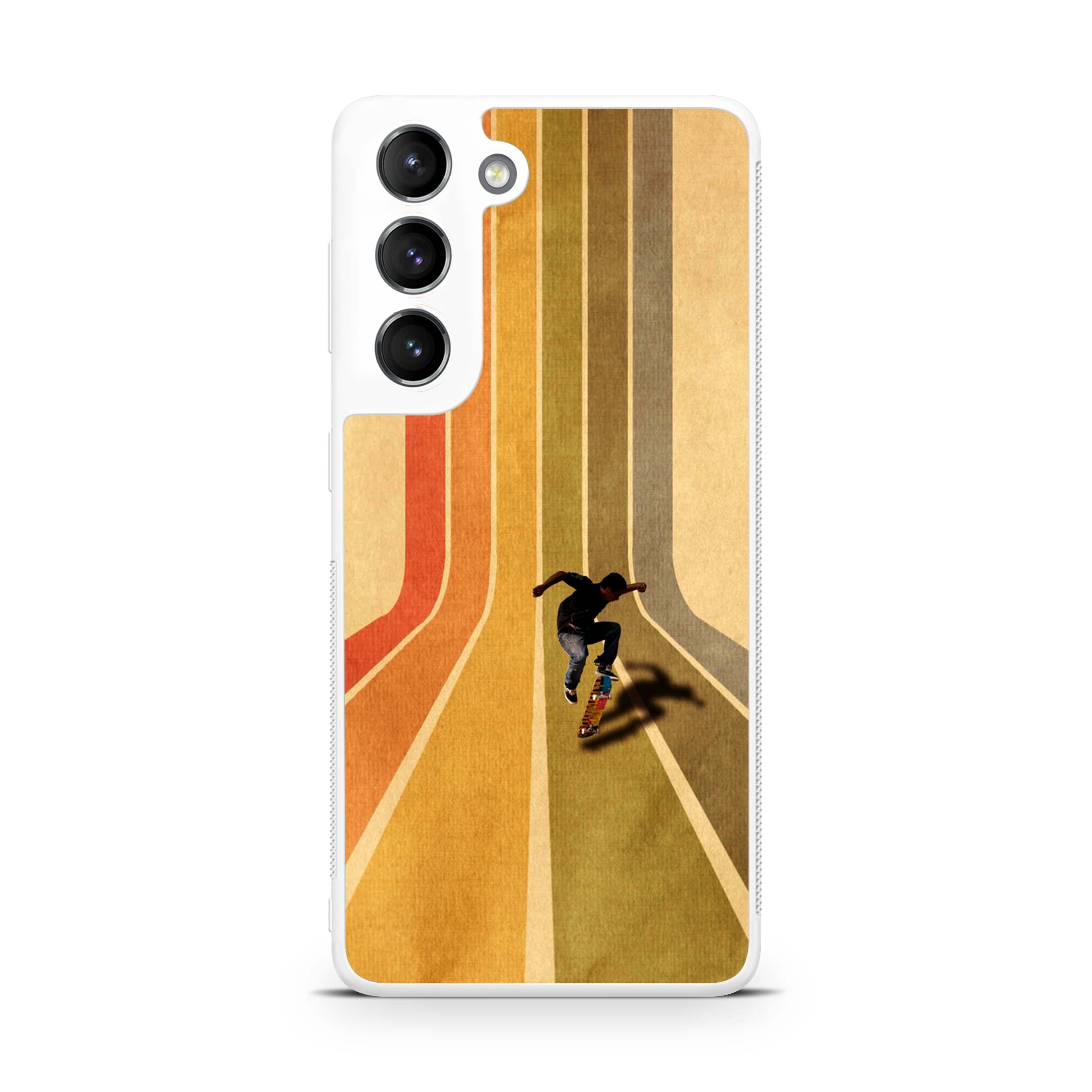 Vintage Skateboard On Colorful Stipe Galaxy S22 / S22 Plus Case
