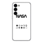 NASA Minimalist White Samsung Galaxy S23 / S23 Plus Case