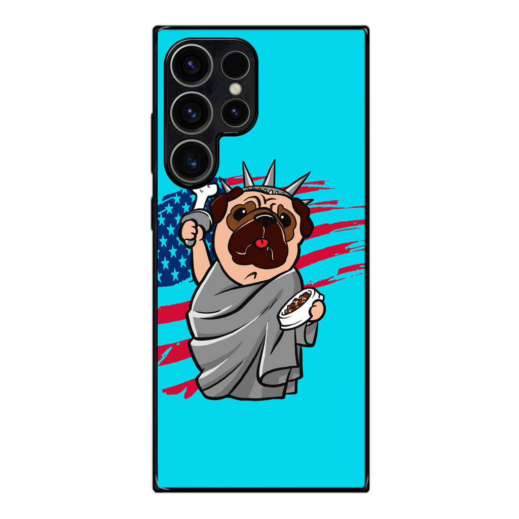 Independence Day Pug Samsung Galaxy S23 Ultra Case