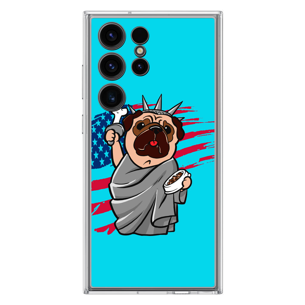 Independence Day Pug Samsung Galaxy S23 Ultra Case