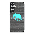 Aztec Elephant Turquoise Samsung Galaxy S24 FE Case