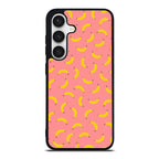 Bananas Fruit Pattern Pink Samsung Galaxy S24 FE Case