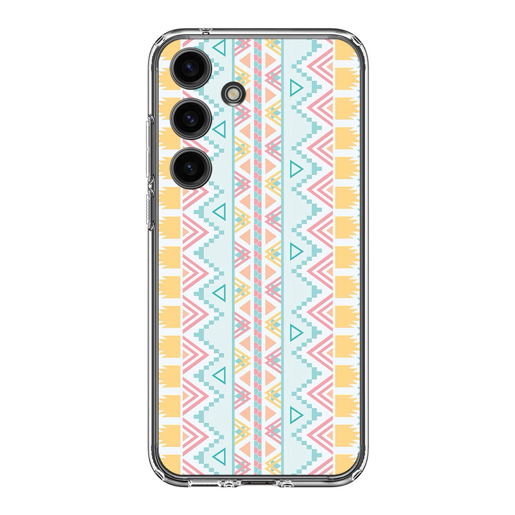 Peach Aztec Pattern Samsung Galaxy S24 FE Case