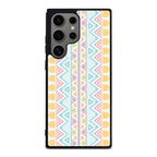 Peach Aztec Pattern Samsung Galaxy S24 Ultra Case