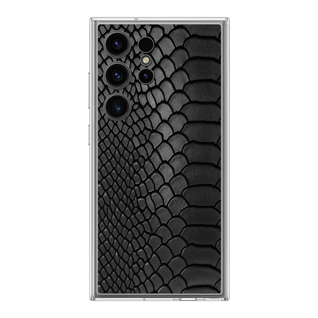Black Snake Skin Texture Samsung Galaxy S24 Ultra Case
