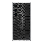 Black Snake Skin Texture Samsung Galaxy S24 Ultra Case