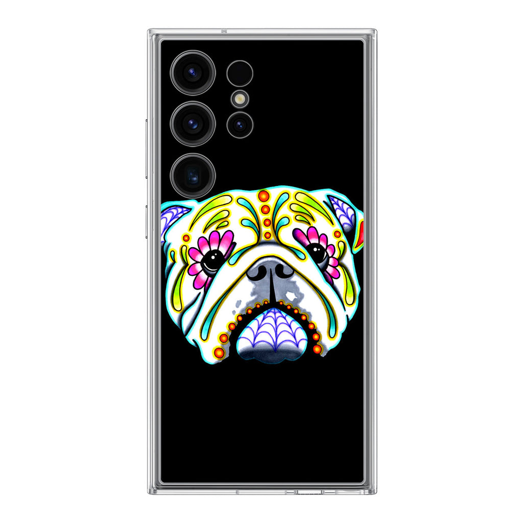 Colorful Bulldog Art Samsung Galaxy S24 Ultra Case