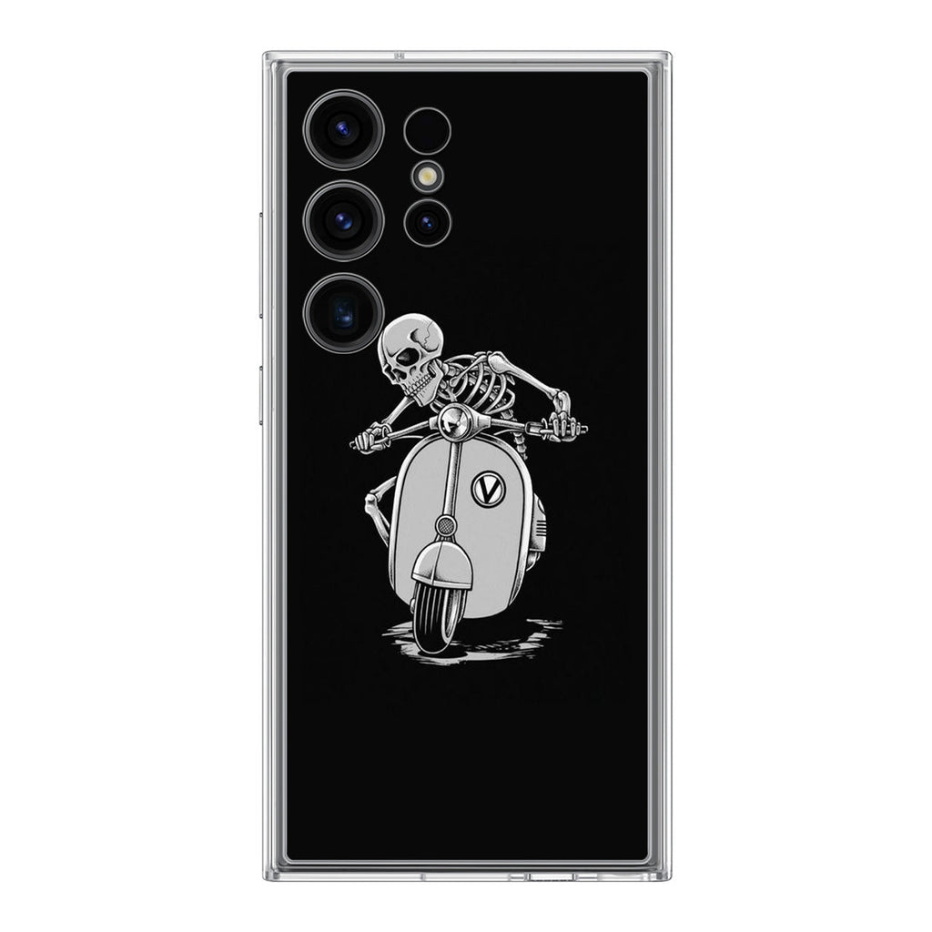 Skeleton Rides Scooter Samsung Galaxy S24 Ultra Case
