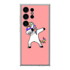 Unicorn Dabbing Pink Samsung Galaxy S24 Ultra Case