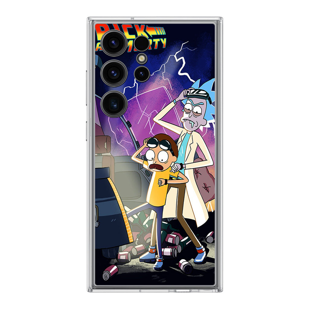 Rick And Morty Back To The Future Samsung Galaxy S24 Ultra Case