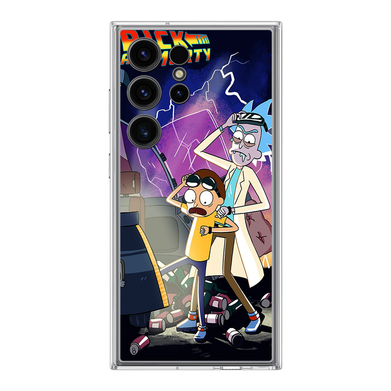 Rick And Morty Back To The Future Samsung Galaxy S24 Ultra Case