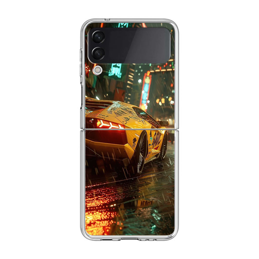 Night Drift Thunder Neon Streets Samsung Galaxy Z Flip 3 Case