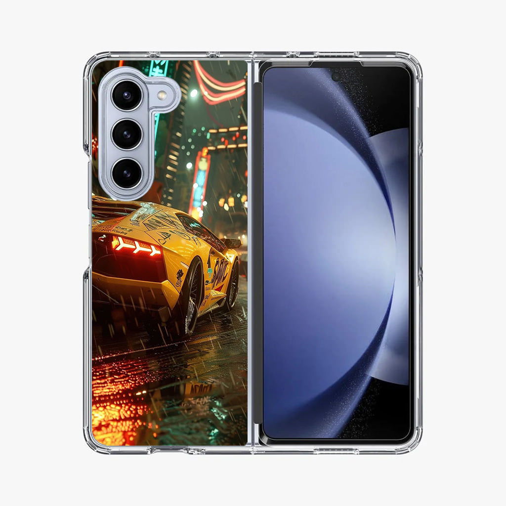 Night Drift Thunder Neon Streets Samsung Galaxy Z Fold 5 Case