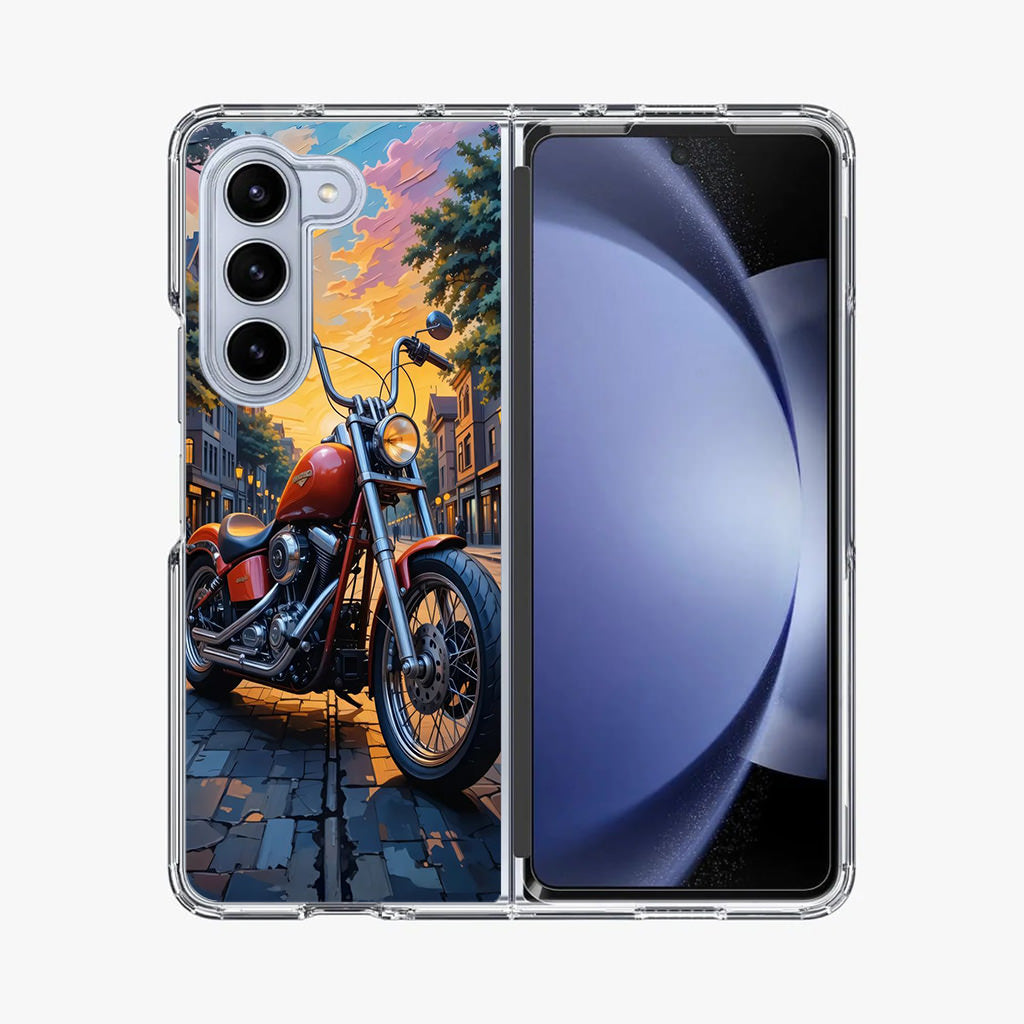 Sunset Thunder Ride Into the Glow Samsung Galaxy Z Fold 5 Case