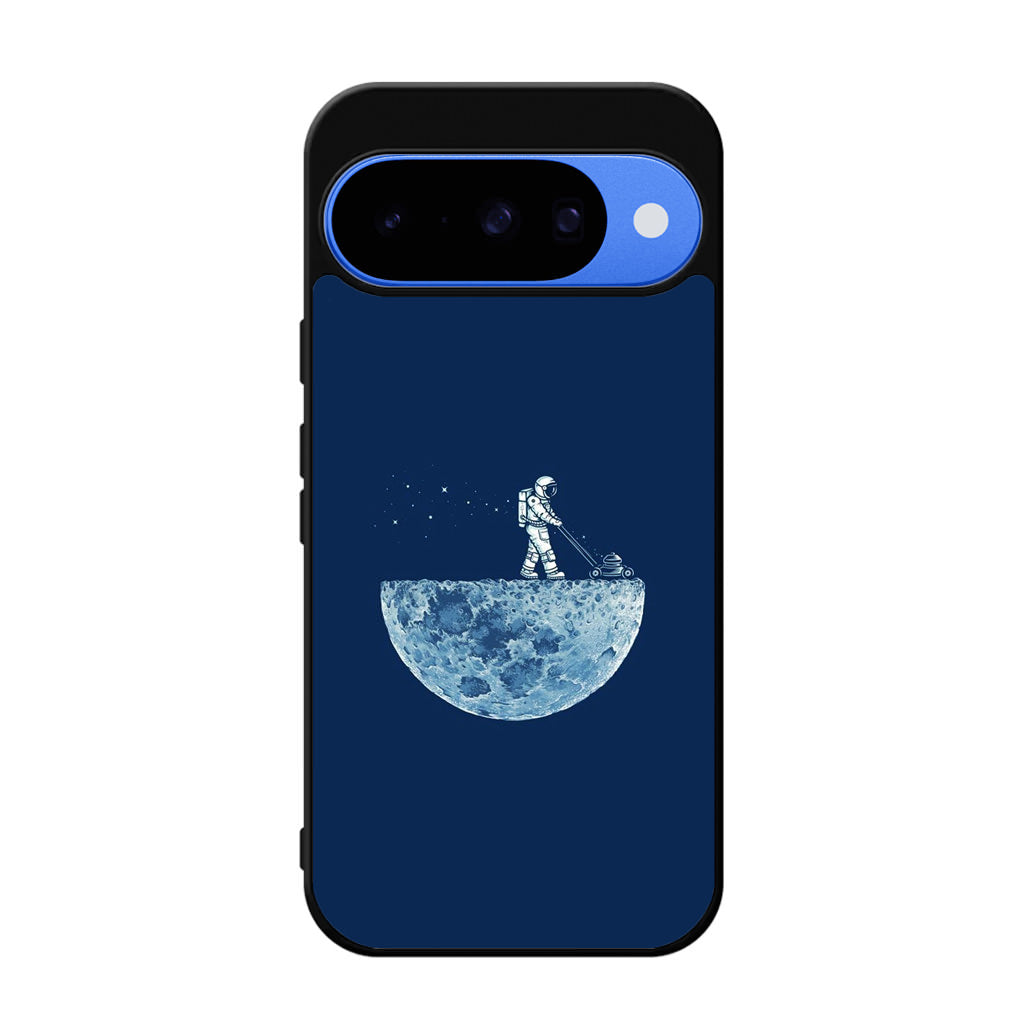 Astronaut Mowing The Moon Google Pixel 10 Case