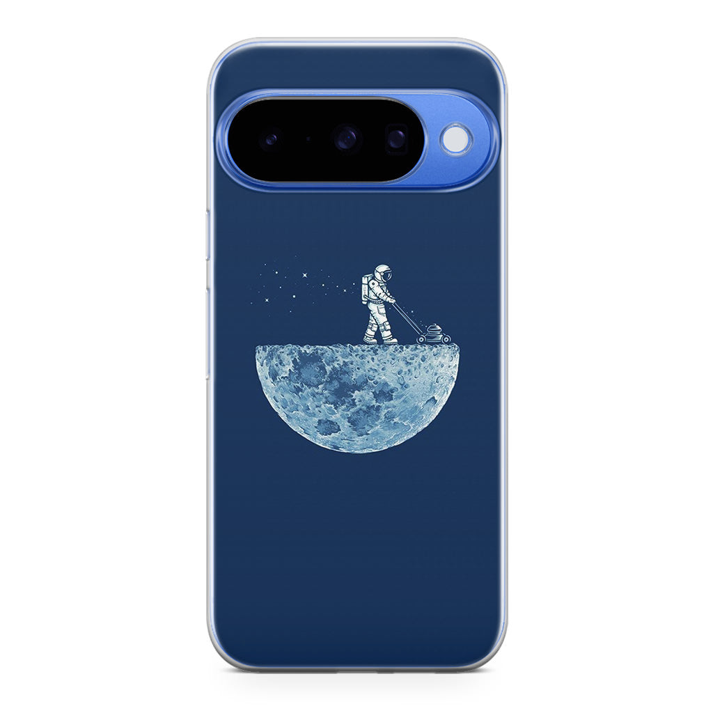 Astronaut Mowing The Moon Google Pixel 10 Case