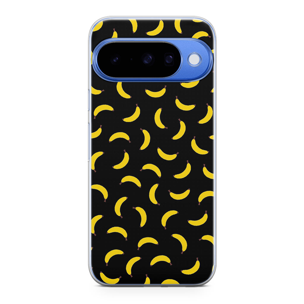 Bananas Fruit Pattern Black Google Pixel 10 Case