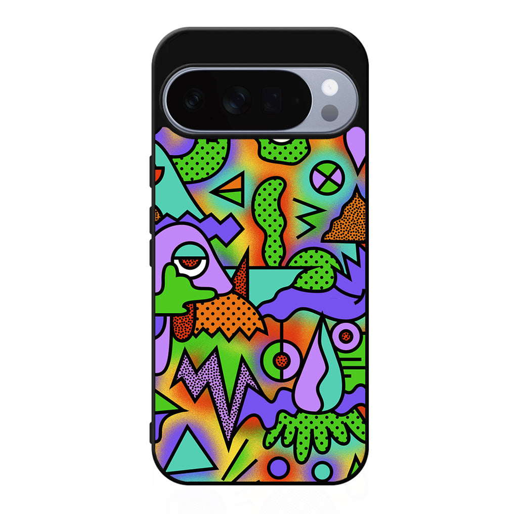 Abstract Colorful Doodle Art Google Pixel 10 Pro / 10 Pro XL Case