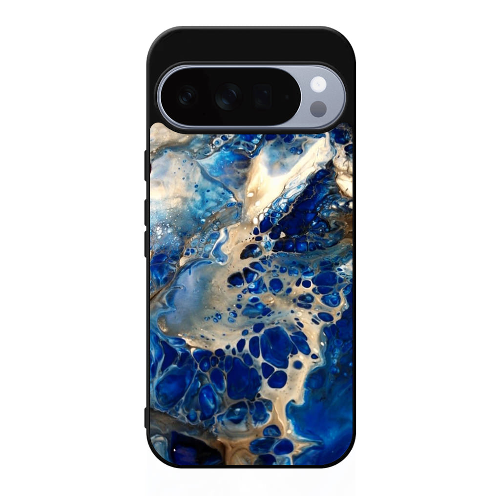 Abstract Golden Blue Paint Art Google Pixel 10 Pro / 10 Pro XL Case